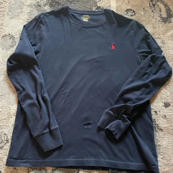 Ralph Lauren long sleeve Navy blue top. Size Largr - Picture 1 of 3